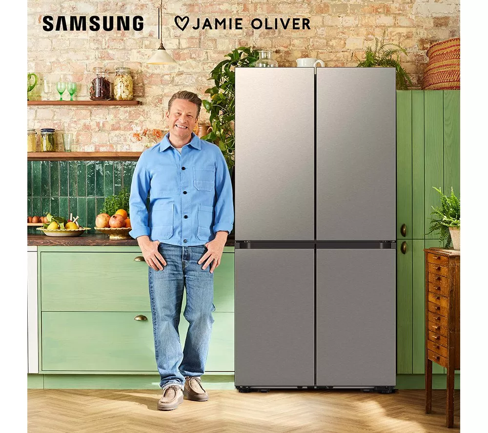 SAMSUNG Bespoke AI Series 8 SpaceMax RM70F67RDREU 669L Smart Fridge Freezer - Stainless Steel