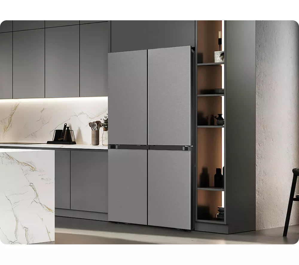 SAMSUNG Bespoke AI Series 8 SpaceMax RM70F67RDREU 669L Smart Fridge Freezer - Stainless Steel