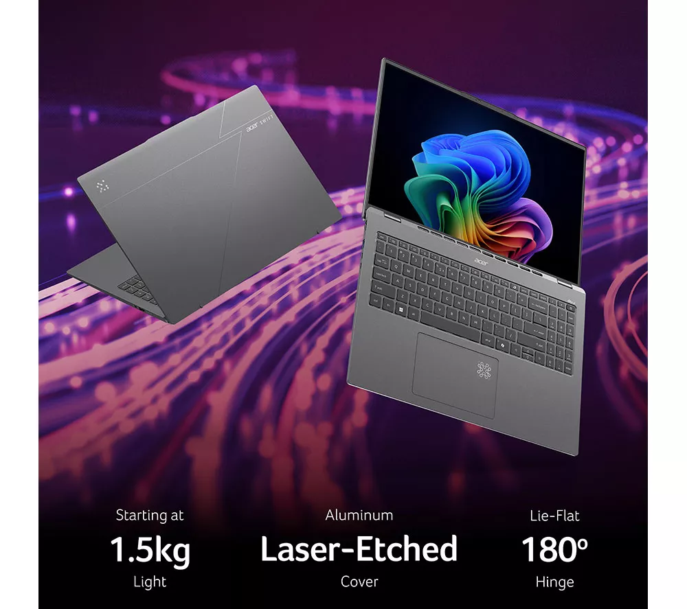 ACER Swift Go 16 OLED 16" Laptop, Copilot+ PC - AMD Ryzen AI 7, 1 TB SSD, Grey