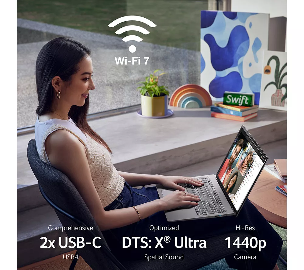 ACER Swift Go 16 OLED 16" Laptop, Copilot+ PC - AMD Ryzen AI 7, 1 TB SSD, Grey