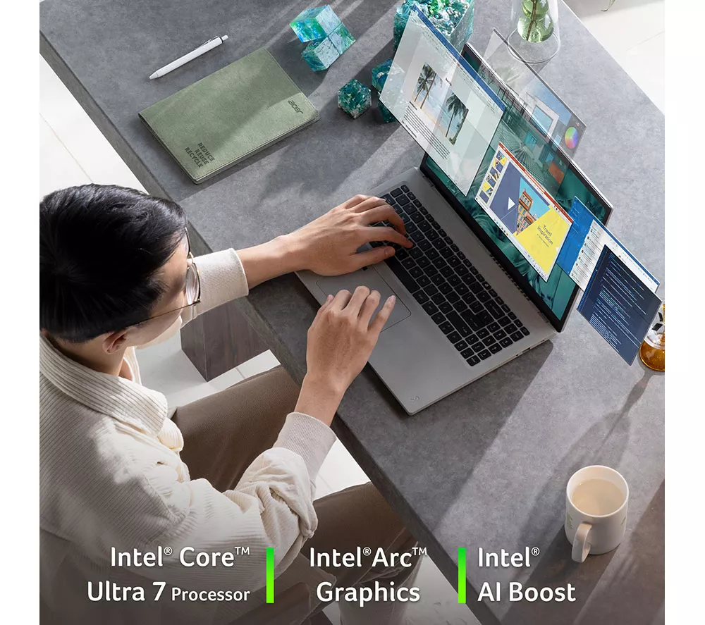 ACER Aspire Vero 16" Laptop - Intel® Core™ Ultra 7, 1 TB SSD, Grey