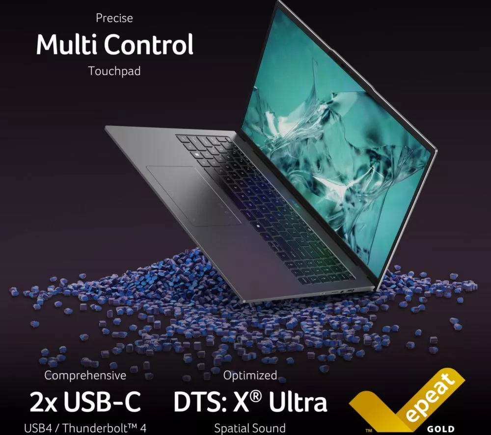 ACER Swift Go 16" Laptop - Intel® Core™ Ultra 7, 1 TB SSD, Grey