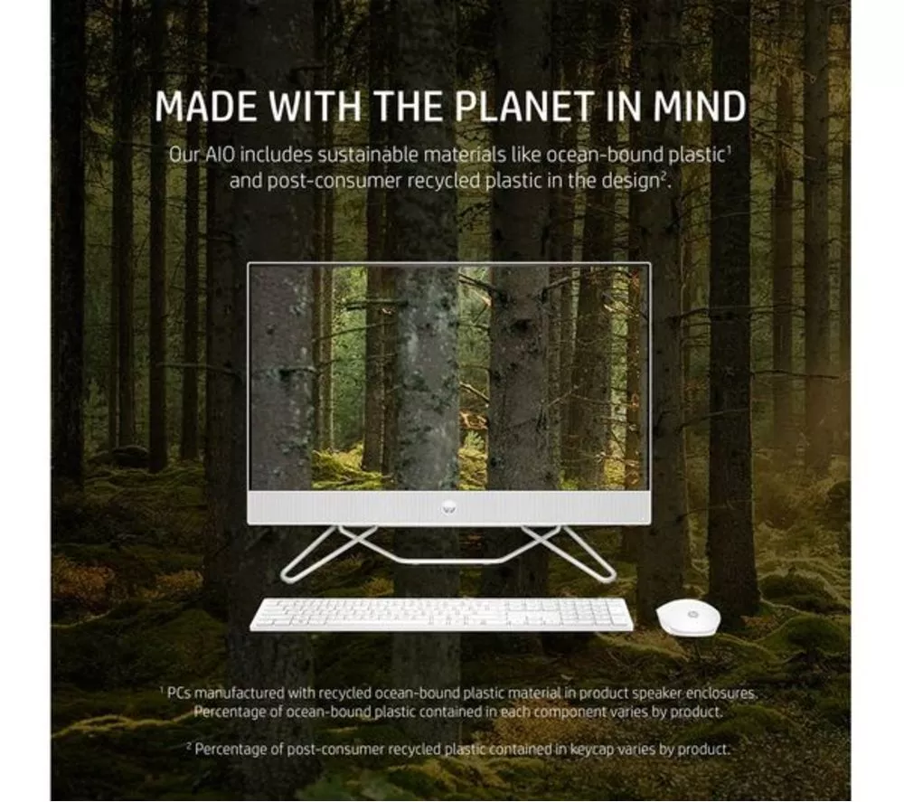 HP 24-cb1002na 23.8" Refurbished All-in-One PC - Intel® Core™ i5, 512 GB SSD, White (Excellent Condition)