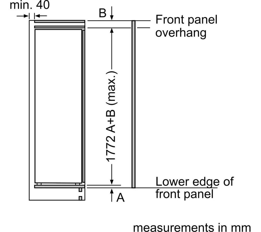 BOSCH Series 4 KIR81VFE0G Integrated Tall Fridge - Fixed Hinge