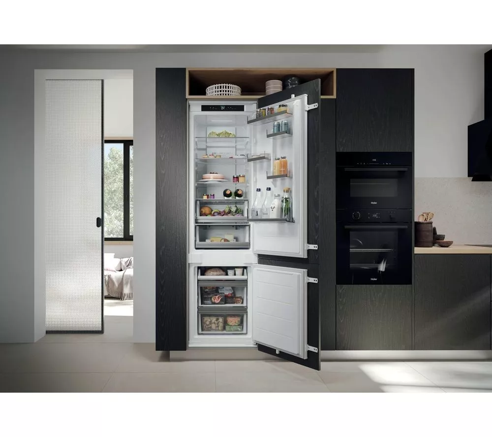 HAIER HBQW5519EK-UK Integrated Smart 70/30 Fridge Freezer - Sliding Hinge