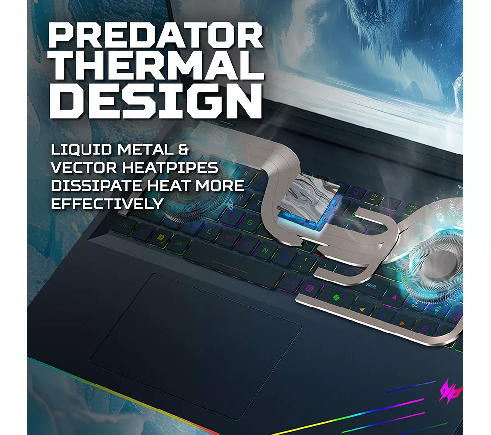 ACER Predator Helios 18 AI 18" Gaming Laptop - Intel® Core™ Ultra 9, RTX 5080, 2 TB SSD