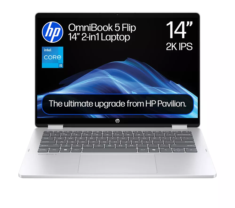 HP OmniBook 5 14" 2 in 1 Laptop - Intel® Core™ i5, 512 GB SSD, Silver