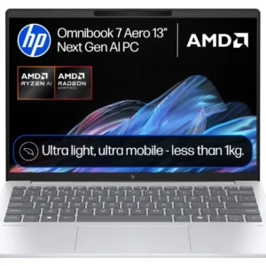 HP OmniBook 7 Aero 13.3" Laptop - AMD Ryzen AI 7, 1 TB SSD, Silver