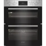INDESIT DUI 10D IX Electric Built-under Double Oven - Black