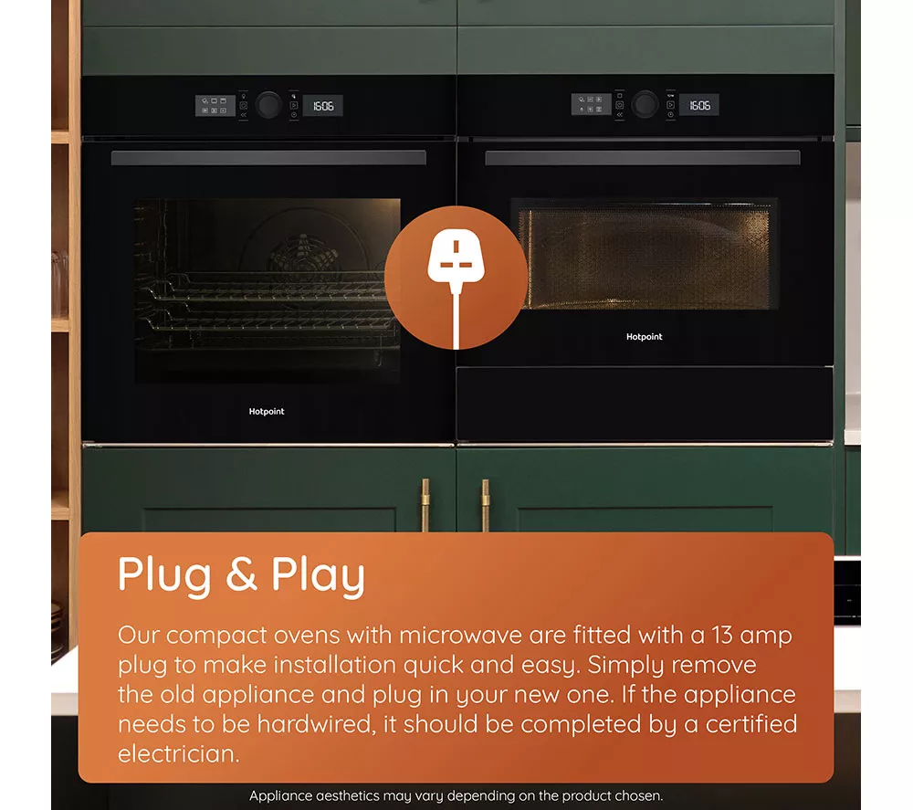 HOTPOINT Class 4 HMW47DHMBUK Built-in Microwave with Grill - Black