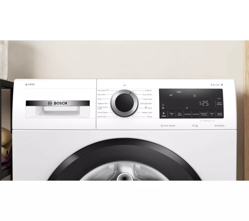 BOSCH Series 6 WGG254F1GB iDos AntiStain 10 kg 1400 Spin Washing Machine - White
