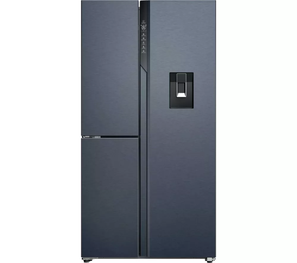 HAIER Series 7 HSPR79F18EWMB American-Style Fridge Freezer - Brushed Black