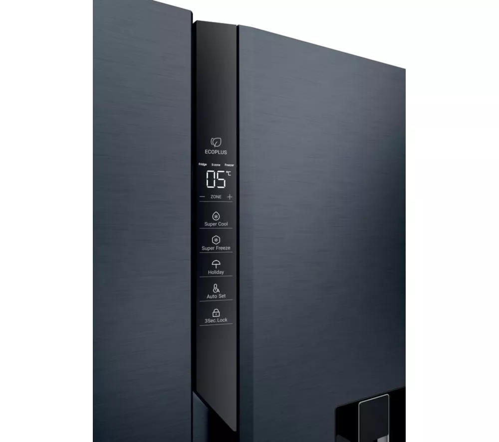 HAIER Series 7 HSPR79F18EWMB American-Style Fridge Freezer - Brushed Black