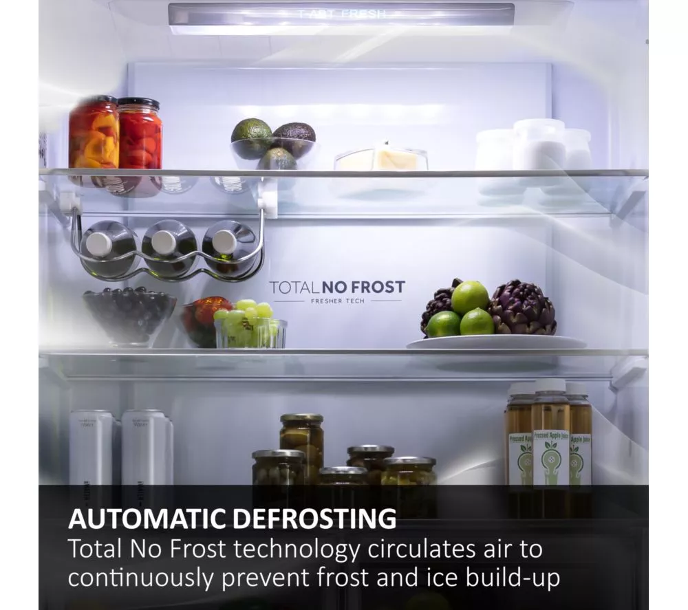 HAIER Series 7 HSPR79F18EWMB American-Style Fridge Freezer - Brushed Black