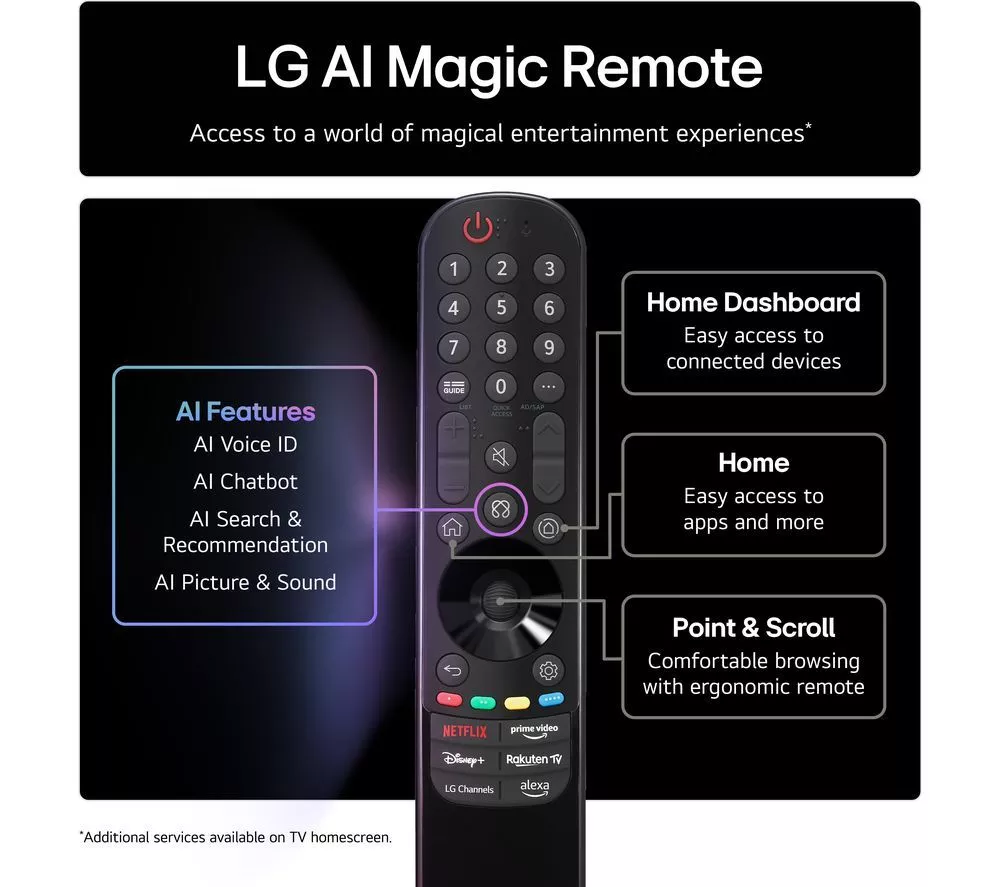 LG M5 83" OLED evo AI 4K HDR True Wireless Smart TV 2025 - OLED83M59LA
