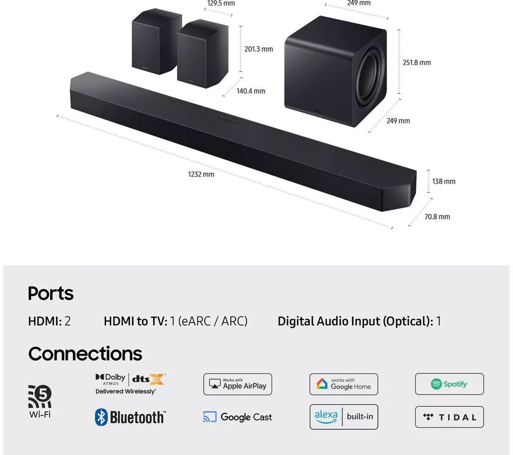 SAMSUNG HW-Q990F/XU 11.1.4 Wireless Sound Bar with Dolby Atmos