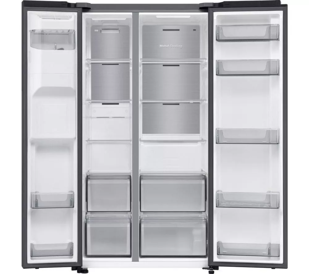 SAMSUNG Series 6 SpaceMax RS70F64KEFEU American-Style Smart Fridge Freezer - Black