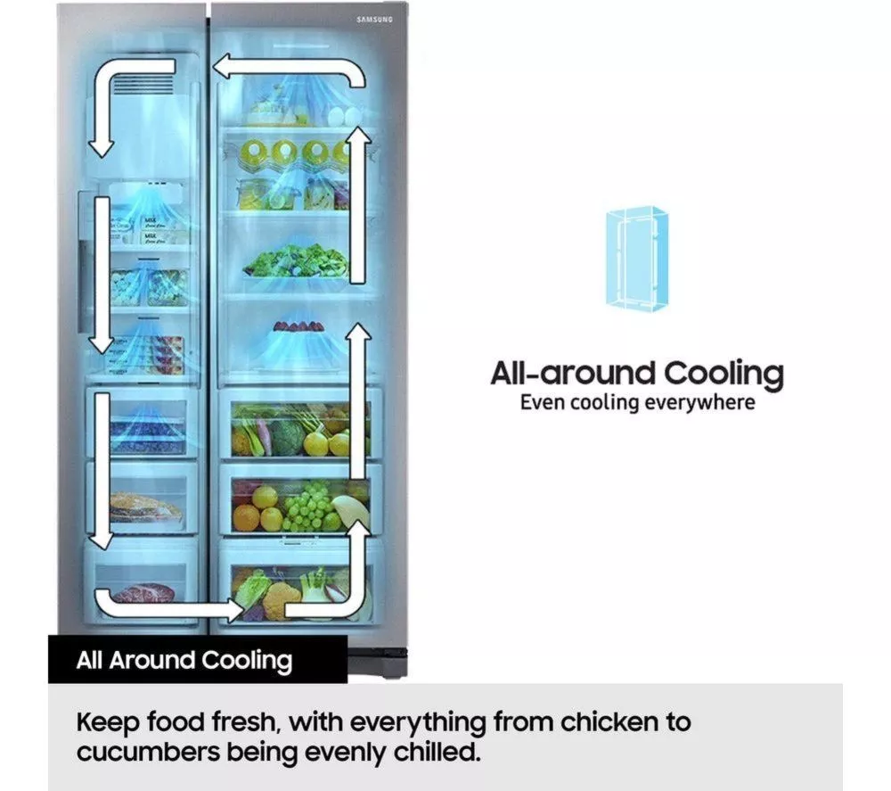 SAMSUNG Series 6 SpaceMax RS70F64KEFEU American-Style Smart Fridge Freezer - Black