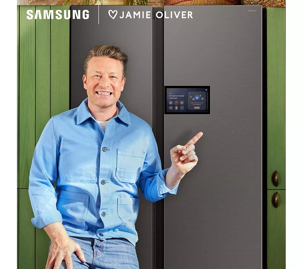 SAMSUNG Bespoke AI Series 9 AI Home RS90F64EDTEU American-Style Smart Fridge Freezer - Silver