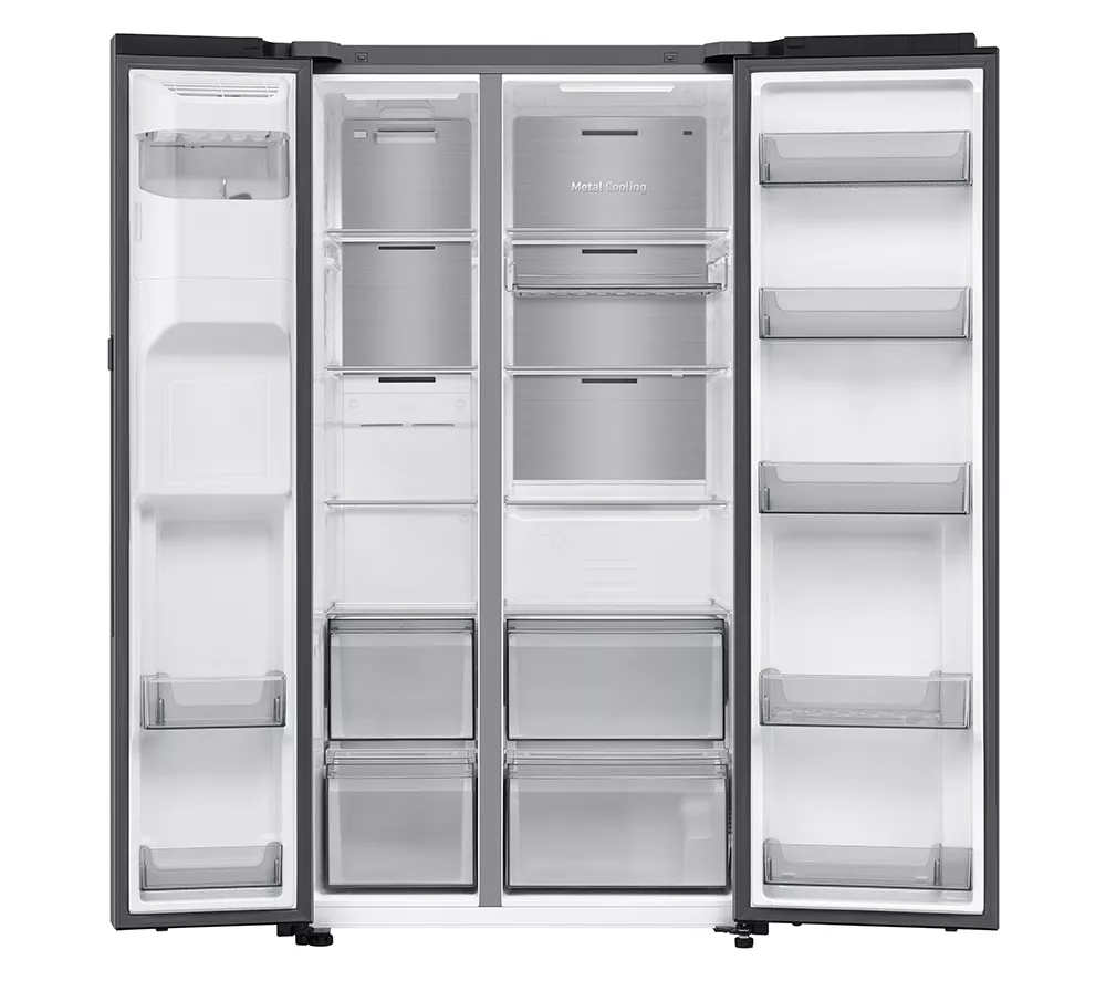 SAMSUNG Bespoke AI Series 9 AI Home RS90F64EDTEU American-Style Smart Fridge Freezer - Silver
