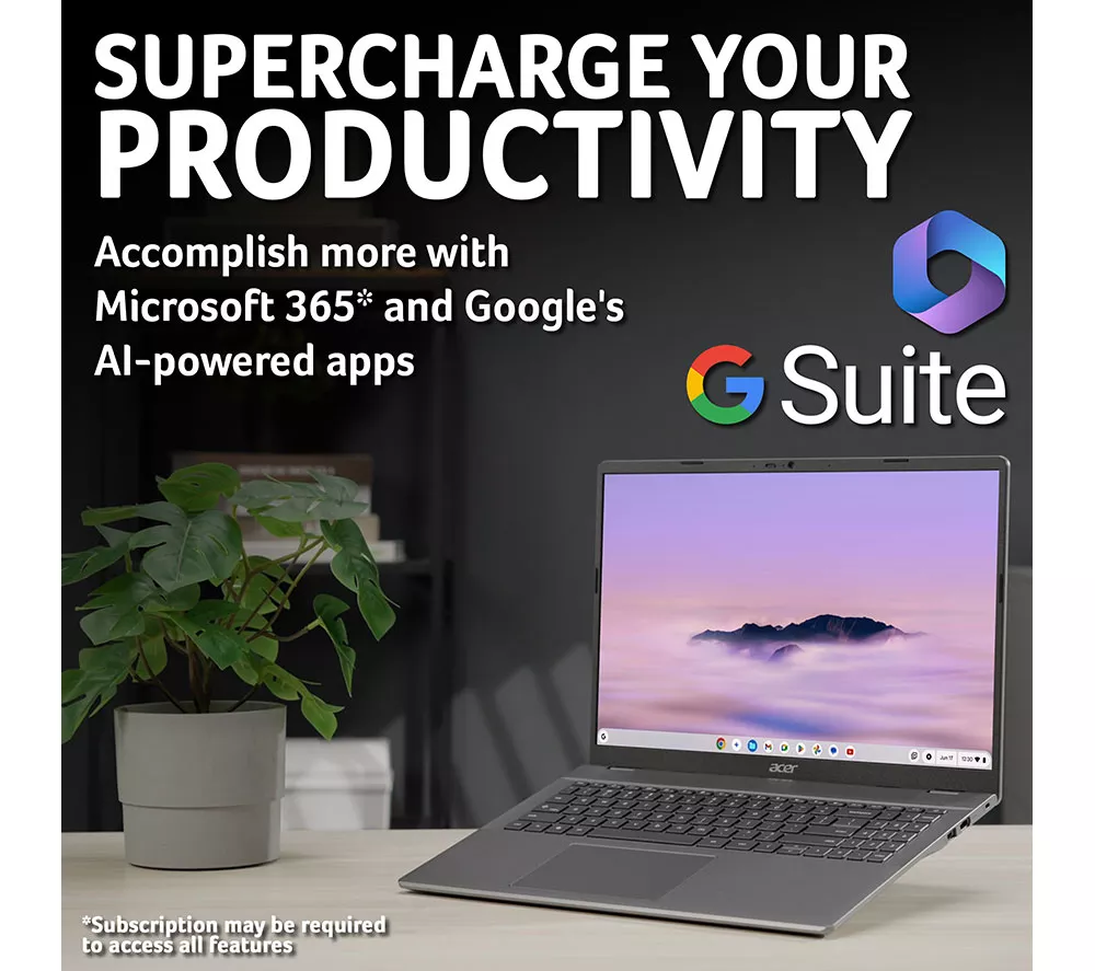 ACER 516 16" Chromebook Plus - Intel® Core™ i5, 256 GB SSD, Grey