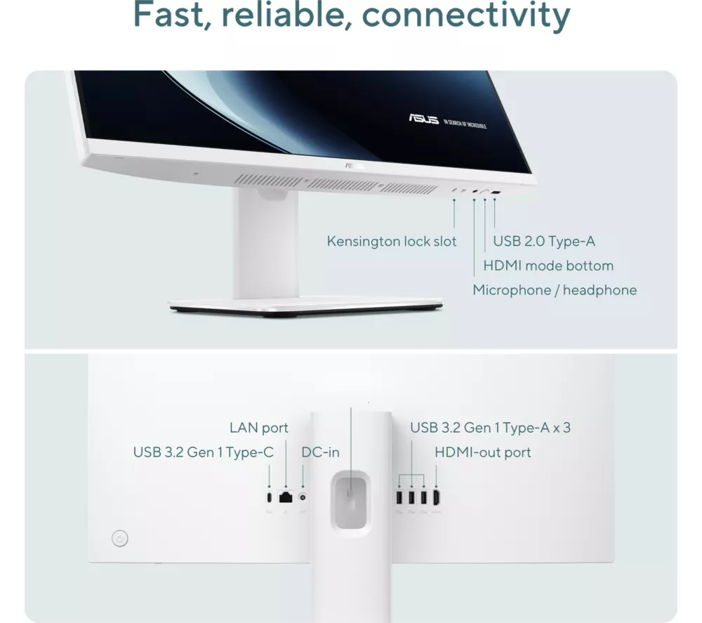ASUS ExpertCenter V400 23.8" All-in-One PC - Intel® Core™ i5, 512 GB SSD, White
