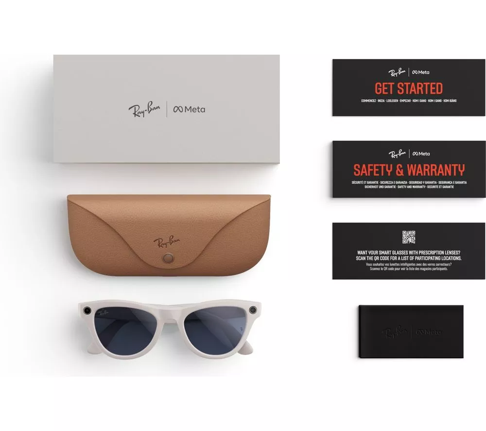 RAY-BAN Meta Skyler Glasses - Shiny Chalky Gray, Clear to Sapphire Transitions