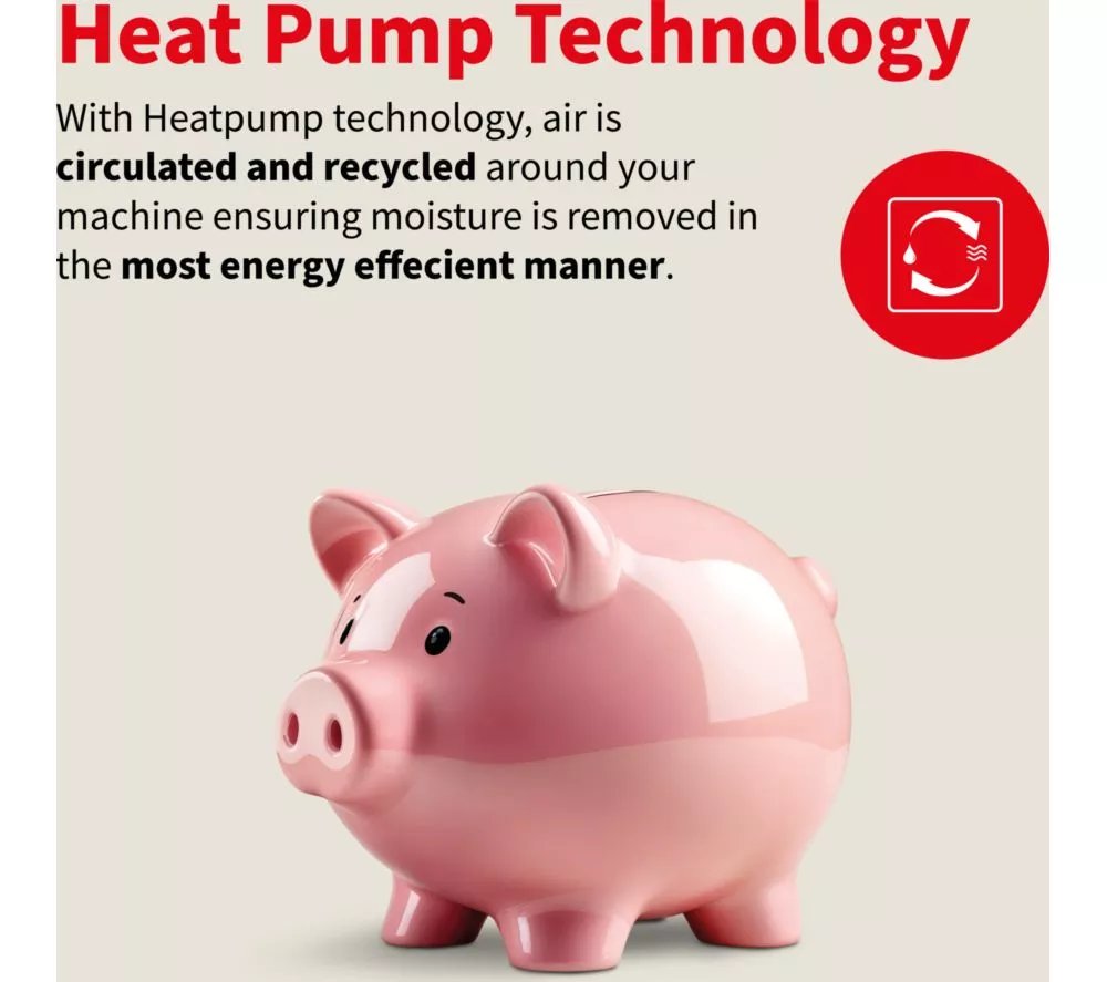 SHARP KD-NHA0S6GM1D-EN 10 kg Heat Pump Tumble Dryer - Matte Black