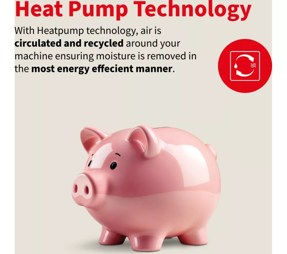 SHARP KD-NHA8S6GA1D-EN 8 kg Heat Pump Tumble Dryer - Dark Silver
