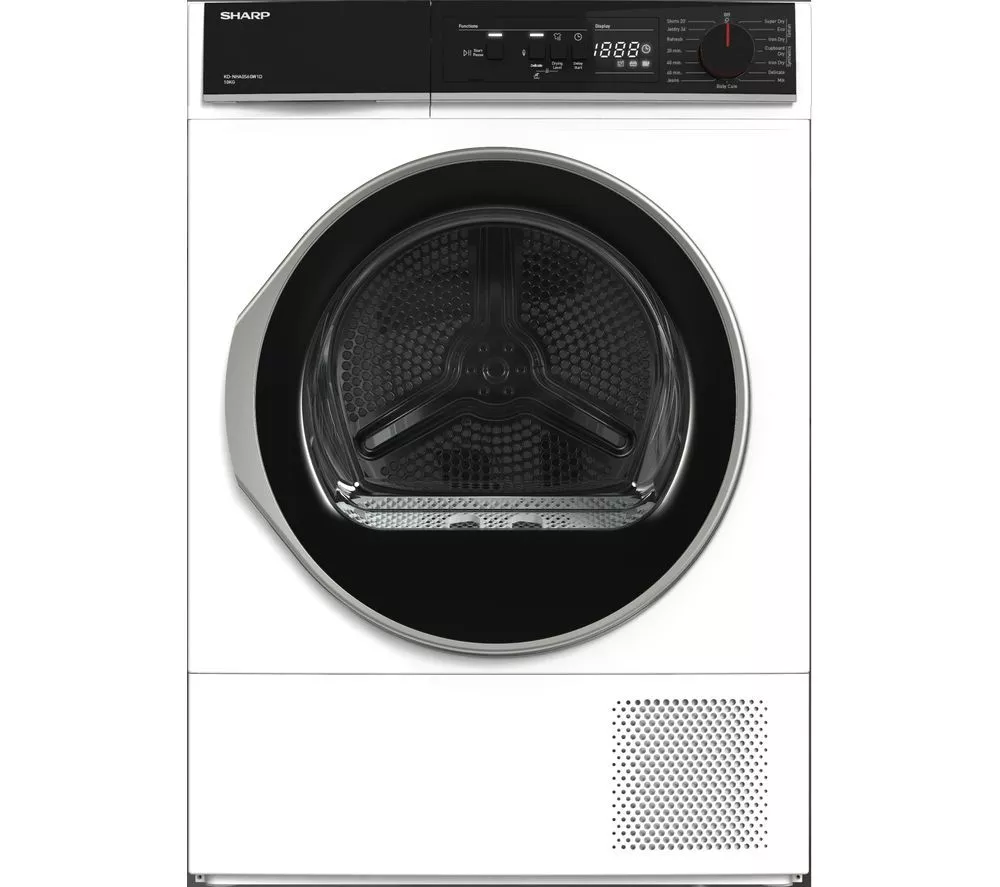 SHARP KD-NHA0S6GW1D-EN 10 kg Heat Pump Tumble Dryer - White