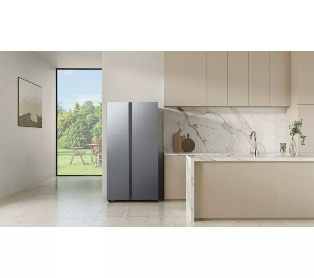 SAMSUNG Bespoke AI Series 6 SpaceMax RS70F65QETEU American-Style Smart Fridge Freezer - Silver