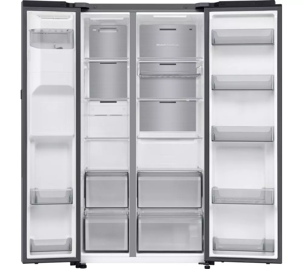 SAMSUNG Bespoke Series 9 AI Home RS90F64EETEU American-Style Smart Fridge Freezer - Silver