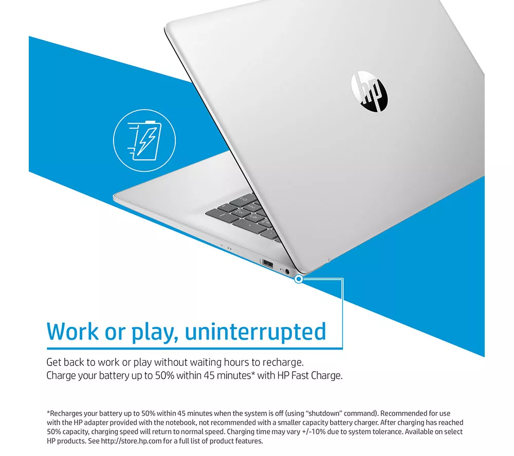 HP 17-cn3501sa 17.3" Laptop - Intel® Core™ i3, 512 GB SSD, Silver