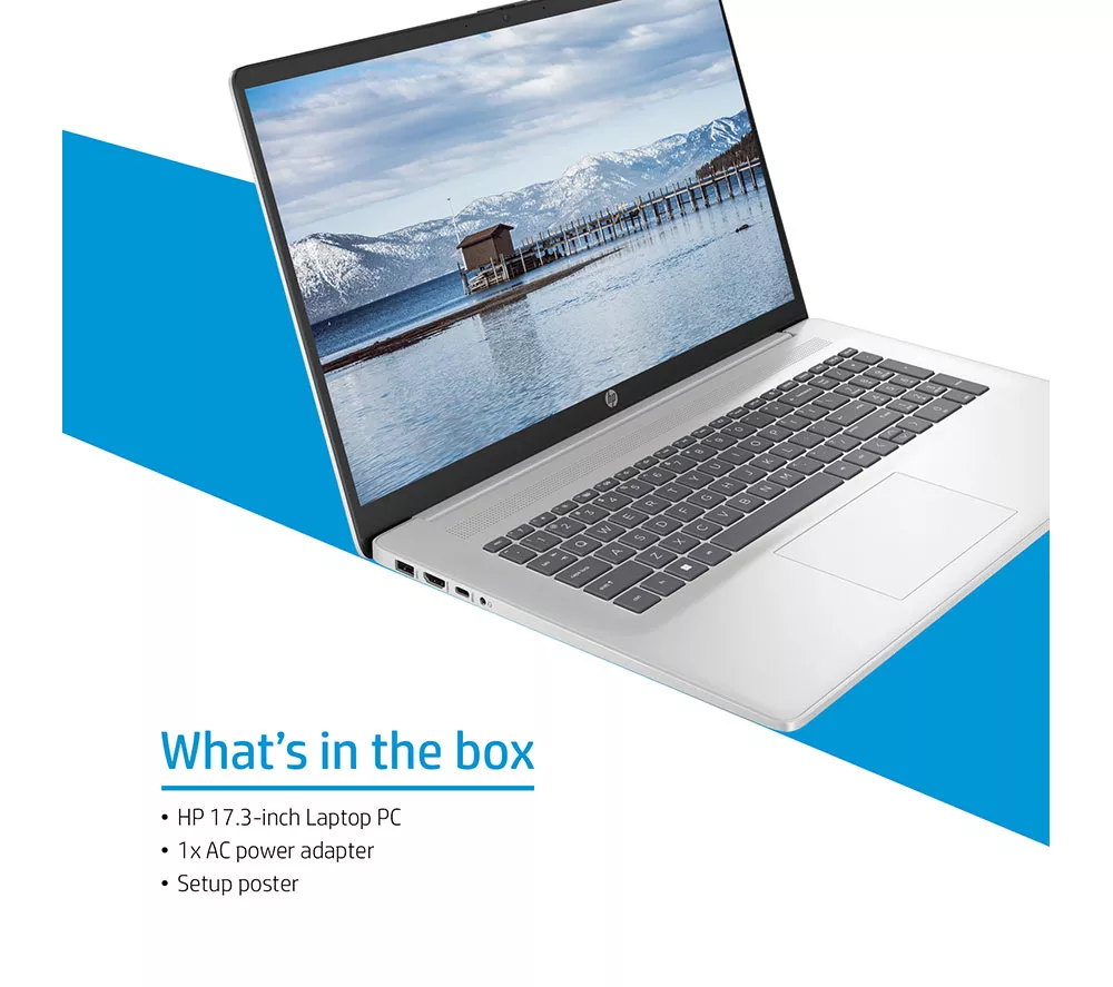 HP 17-cn3501sa 17.3" Laptop - Intel® Core™ i3, 512 GB SSD, Silver