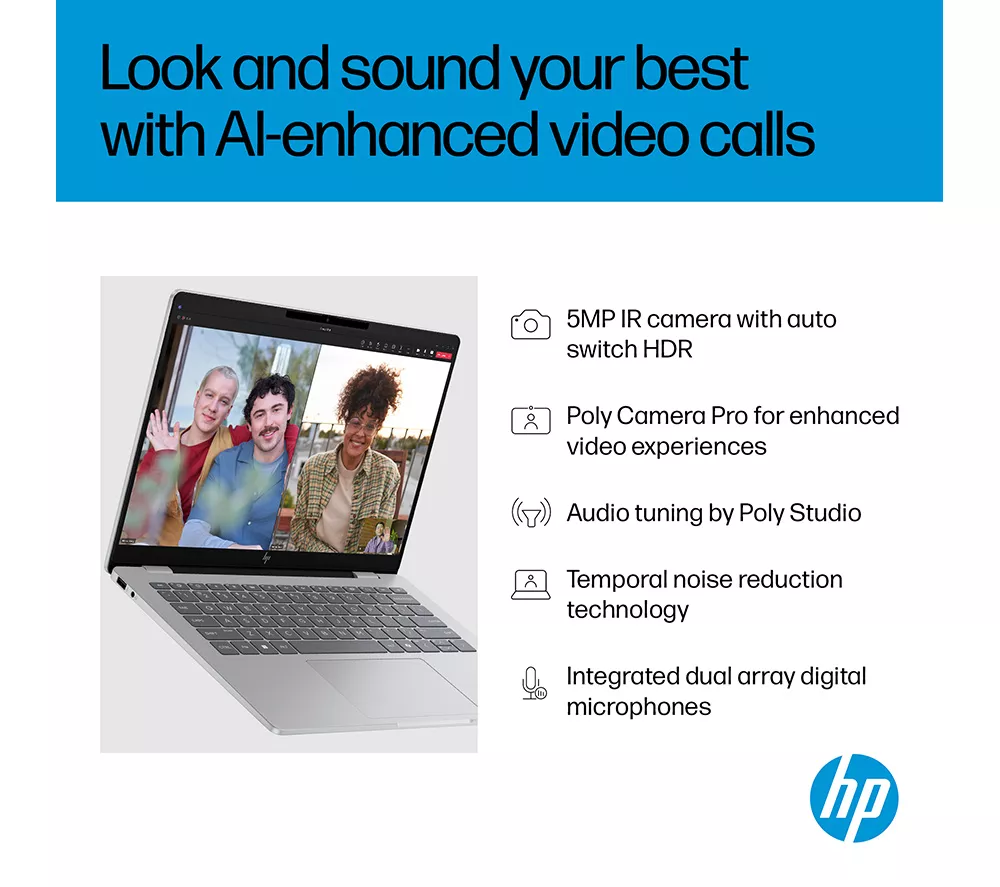HP OmniBook 7 AI 14" Laptop - Intel® Core™ Ultra 5, 512 GB SSD, Silver