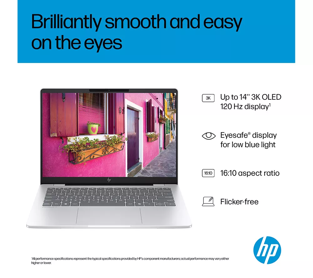 HP OmniBook 7 AI 14" Laptop - Intel® Core™ Ultra 5, 512 GB SSD, Silver