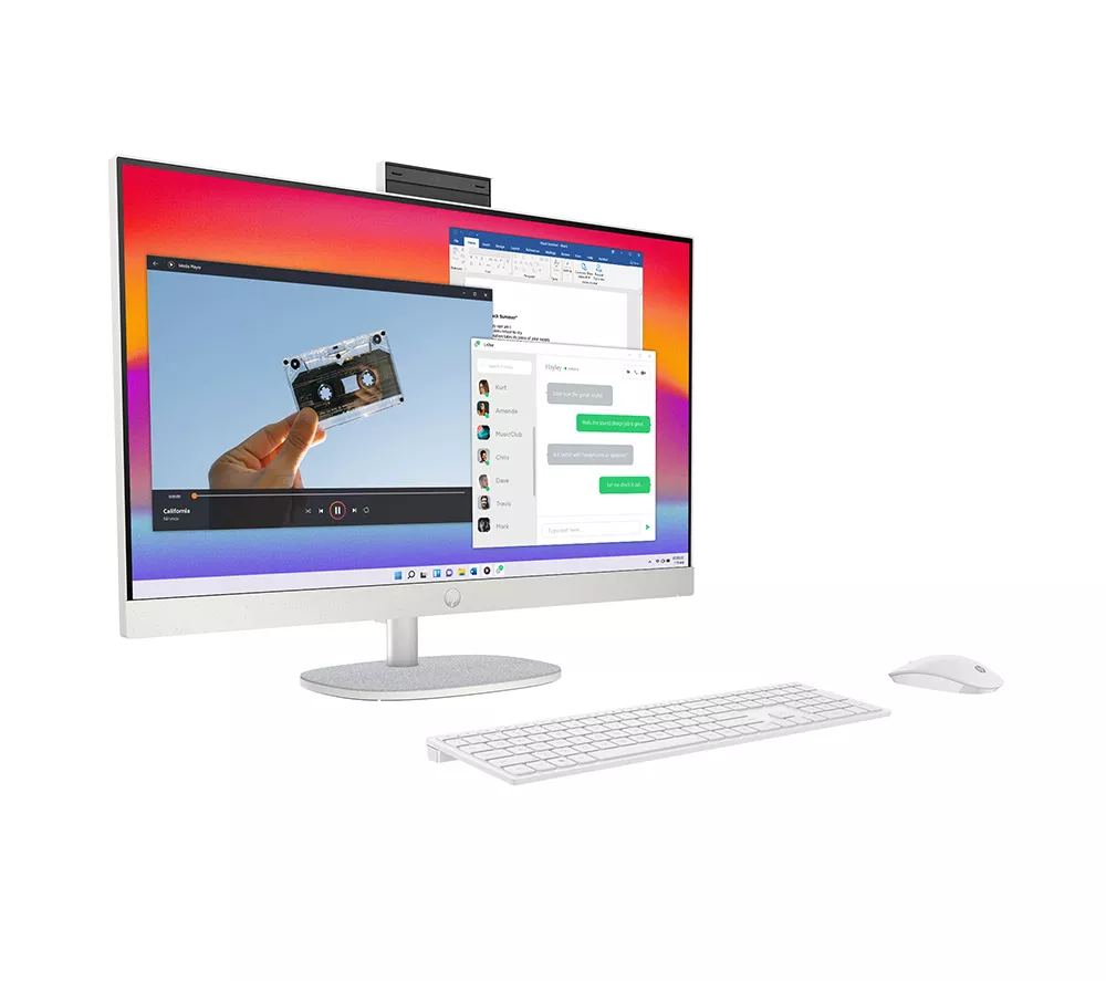 HP 24-cr2002na 23.8" All-in-One PC - Intel® Core™ Ultra 5, 1 TB SSD, White