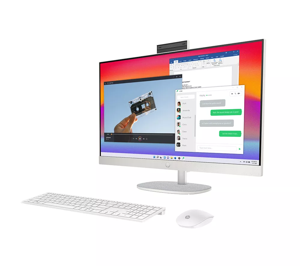 HP 24-cr2002na 23.8" All-in-One PC - Intel® Core™ Ultra 5, 1 TB SSD, White