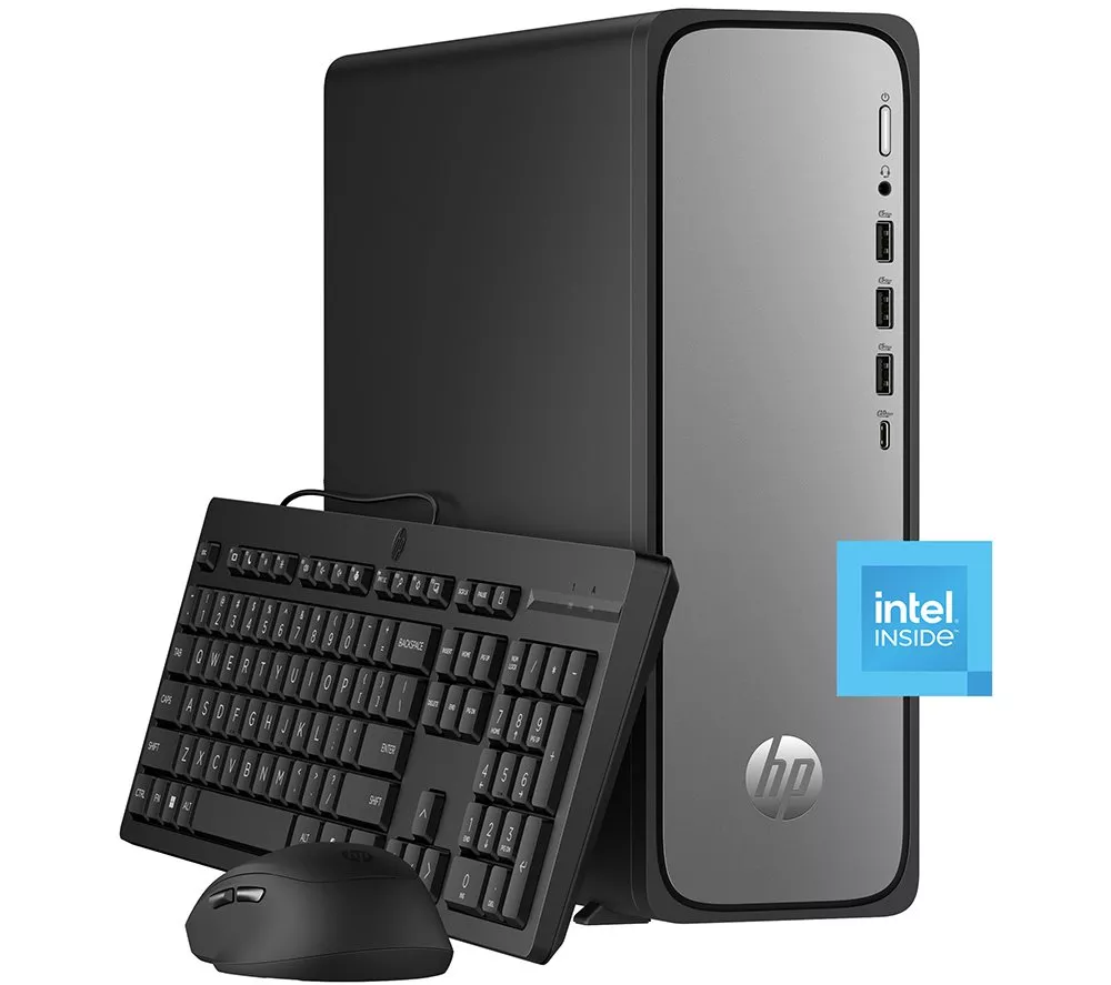 HP OmniDesk Slim S03-0005na Desktop PC - Intel® 300, 256 GB SSD, Black