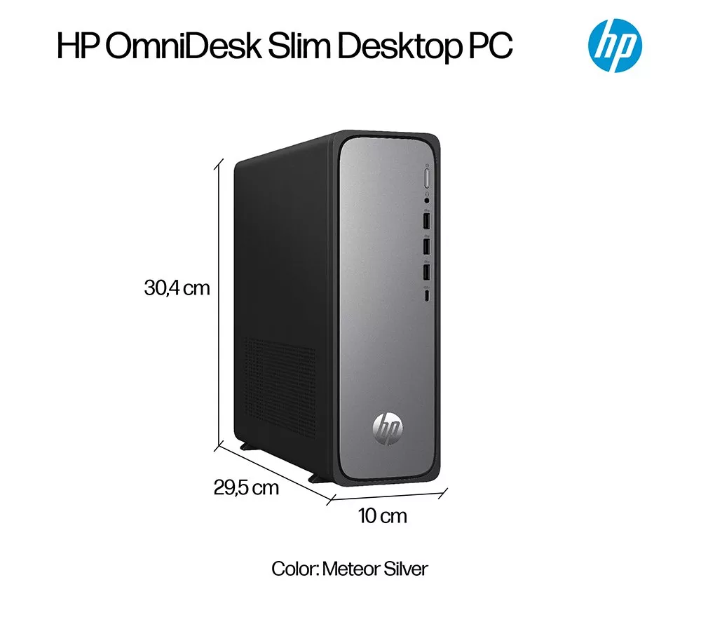 HP OmniDesk Slim S03-0005na Desktop PC - Intel® 300, 256 GB SSD, Black