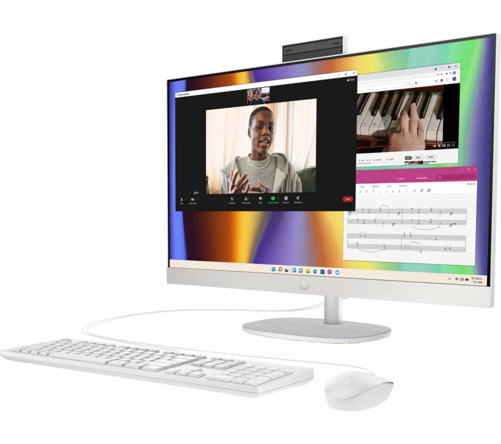 HP 27-cr0051na 27" All-in-One PC - AMD Ryzen 7, 1 TB SSD, White