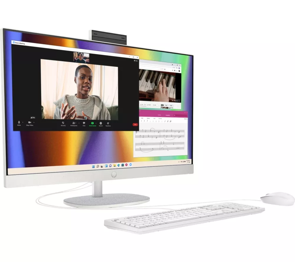 HP 27-cr0051na 27" All-in-One PC - AMD Ryzen 7, 1 TB SSD, White