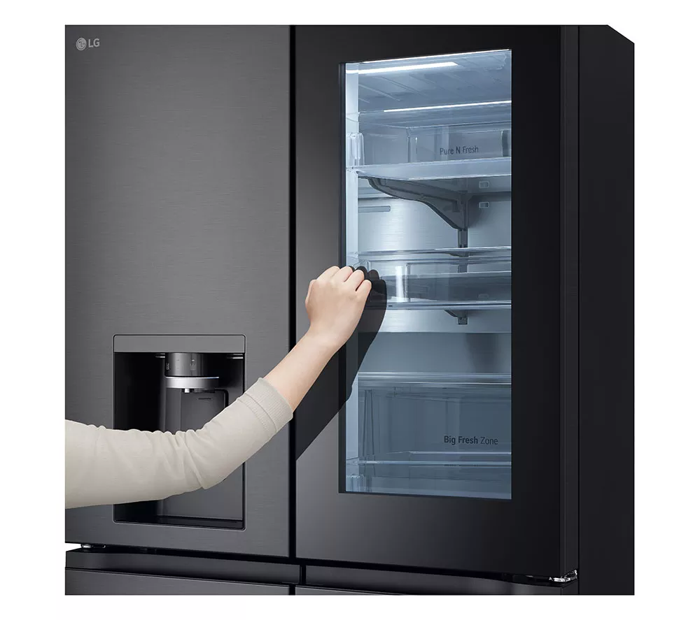 LG CraftIce InstaView GMG96CRAFT American-style Smart Fridge Freezer - Essence Black Steel