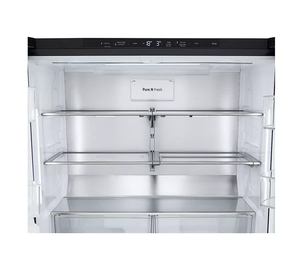 LG CraftIce InstaView GMG96CRAFT American-style Smart Fridge Freezer - Essence Black Steel