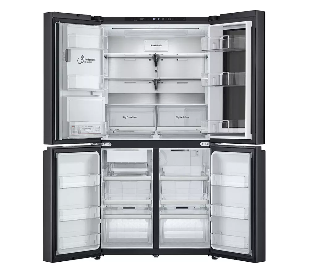 LG CraftIce InstaView GMG96CRAFT American-style Smart Fridge Freezer - Essence Black Steel