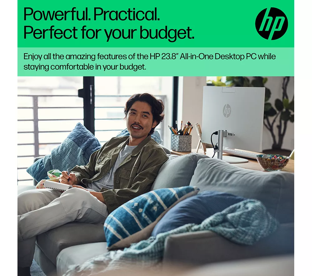 HP 24-cr0059na 23.8" All-in-One PC - Intel® Core™ i3, 256 GB SSD, White
