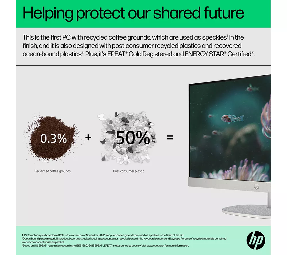 HP 24-cr0059na 23.8" All-in-One PC - Intel® Core™ i3, 256 GB SSD, White