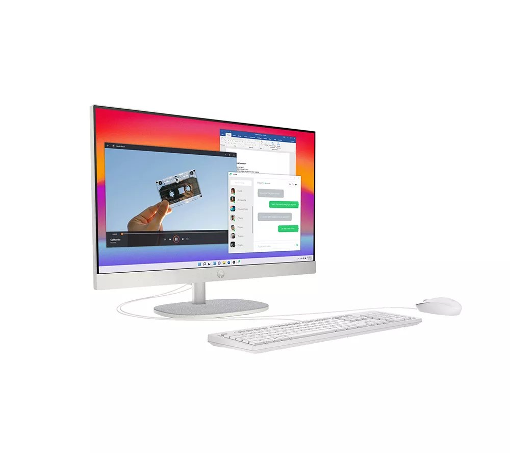 HP 24-cr0059na 23.8" All-in-One PC - Intel® Core™ i3, 256 GB SSD, White