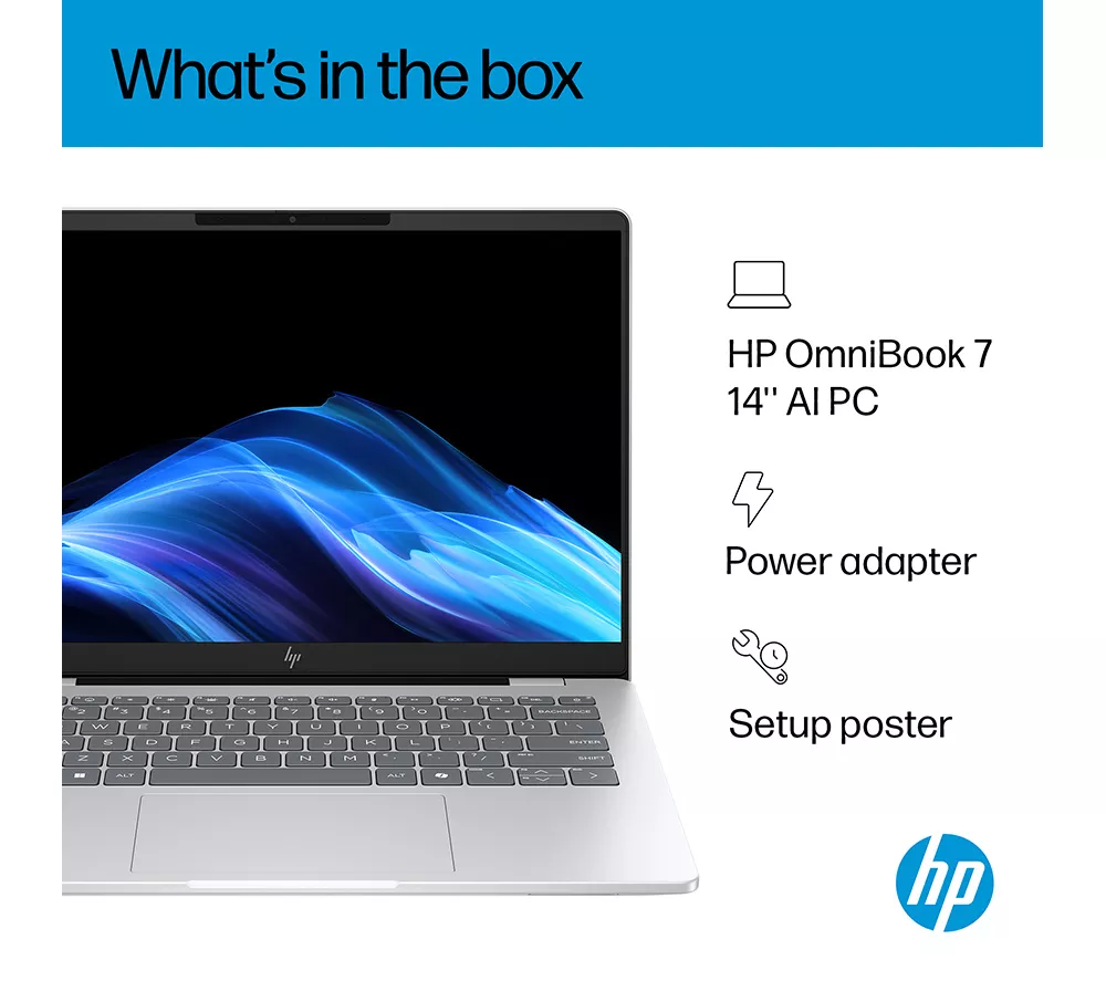 HP OmniBook 7 AI 14" Laptop - Intel® Core™ Ultra 7, 1 TB SSD, Silver