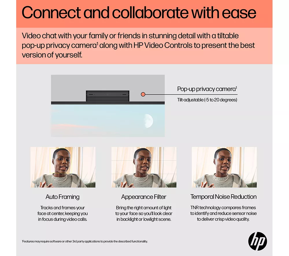 HP 24-cr0065na 23.8" All-in-One PC - AMD Ryzen 7, 1 TB SSD, White
